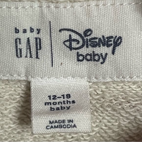 Disney Cream and Red Embroidered Minnie Mouse Sweatshirt 12 - 18 mo. - Picture 2 of 3